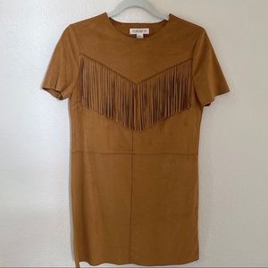F21 Brown suede mini dress